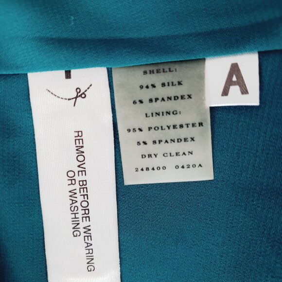 Ann Taylor Silk Draped Empire Waist Sleeveless Cocktail Party Dress - Picture 11 of 12